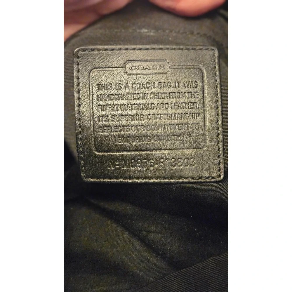 Coach Signature C Large‎ Tote Bag Black Grey Jacquard Canvas Shoulder Bag